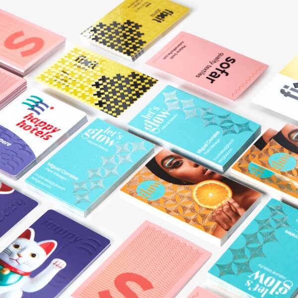 Cartes de visite finitions Deluxe