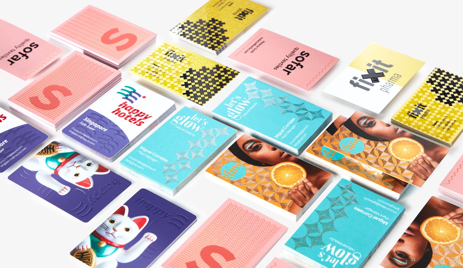 Cartes de visite finitions Deluxe