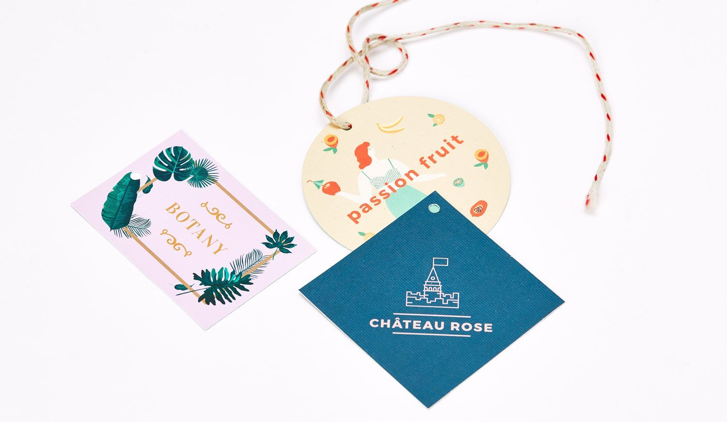 Hang tags en papier format personnalisé