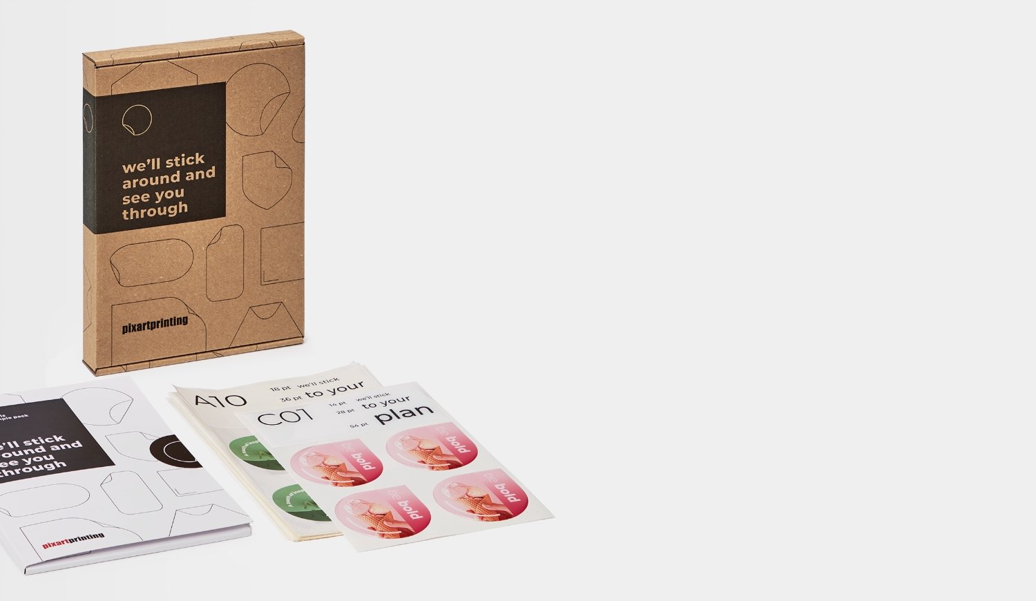 Kit d'échantillons étiquettes et autocollants