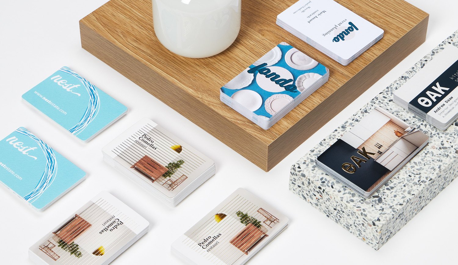 Cartes de visite coins arrondis