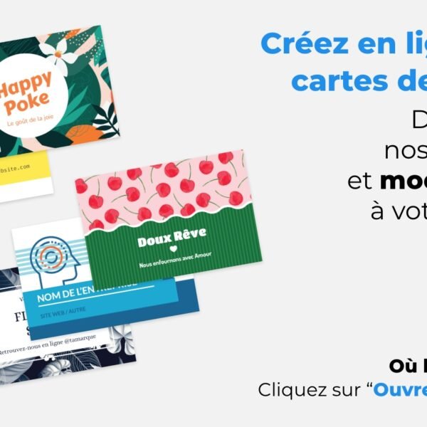Cartes de visite pelliculées